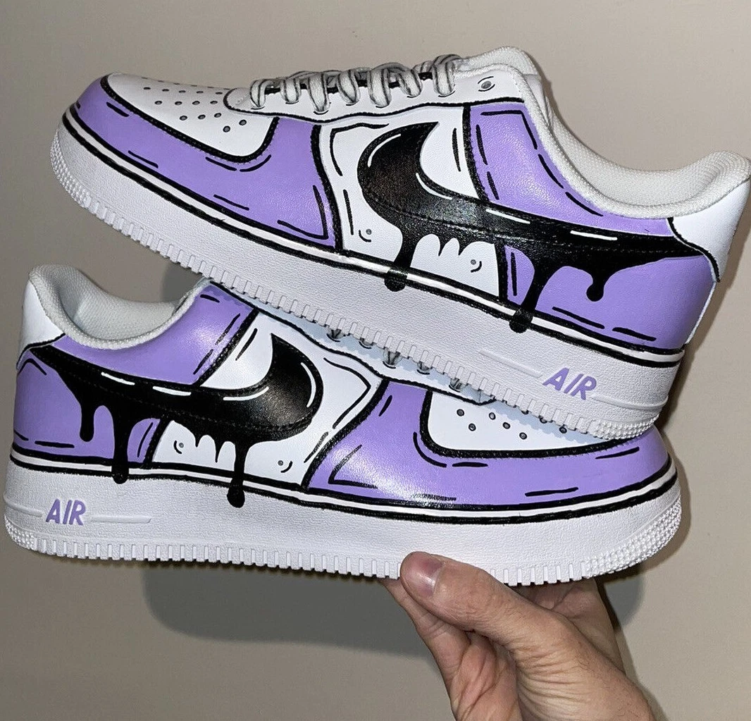 Dessin Chaussure Nike Air Force 1 Chaussures personnalisées Nike Air Force 1 dessin animé | eBay