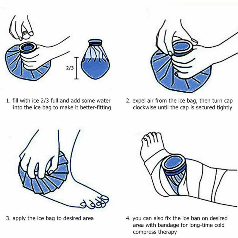 1/3PCS Ice Bags Packs Knee Neck Reusable Cold Relief Pain Headache Sport Injury