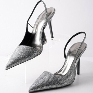 zara silver heels