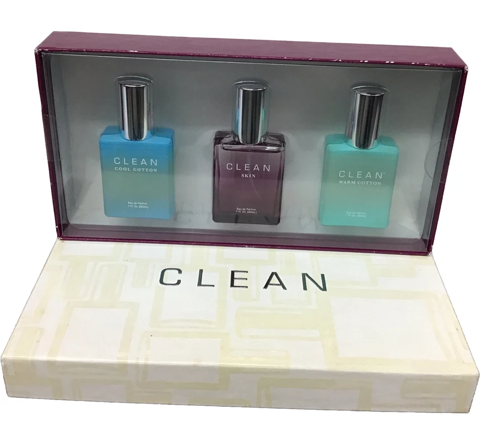 Juego de regalo limpio X3 algodón cálido, piel y algodón fresco EDP 1,0 fl oz cada uno, nuevo en caja Foto 4 de 4
