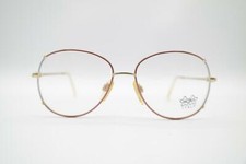 Vintage Luxottica 2079 Copper Blue Gold Oval Glasses Eyeglass Frame NOS