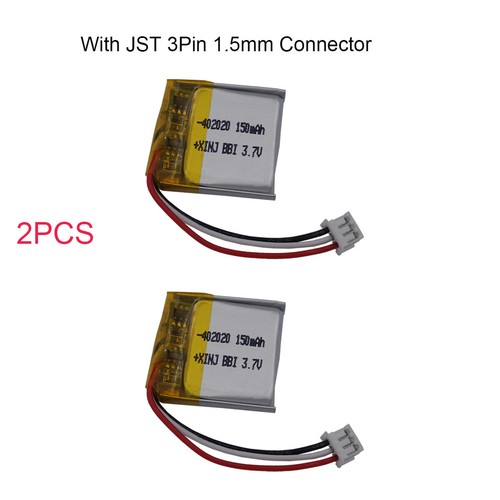 2pcs 3.7V 220mAh 0.81Wh NTC 3 Wires Rechargeable Li Battery 502020 JST - Foto 7