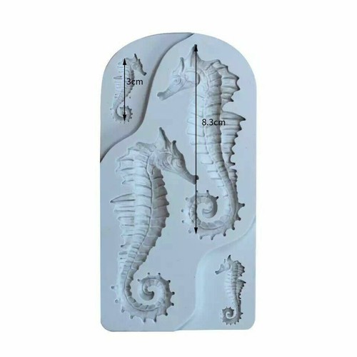 Silicone Oceans Seahorse Mould Fondant Chocolate Gumpaste Candy DIY Clay Resin - Picture 2 of 3