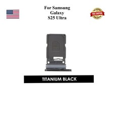 Sim Card Holder Slot Replacement for Samsung Galaxy S25 Ultra S938 - Black