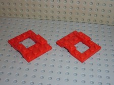 2 x LEGO Car Base Red 4 x 5 Réf 4211 Set 6366/6480/6556/6688/6382/6651/6362/6650