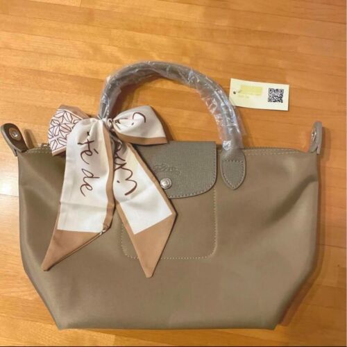 Longchamp Le Pliage Neo M size 3way tote bag beige polyamide canvas ladies