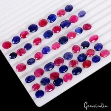 Natural Red & Blue Beryl Oval Faceted Cut 9-16mm Loose Jewelry Gemstone~50 Pcs