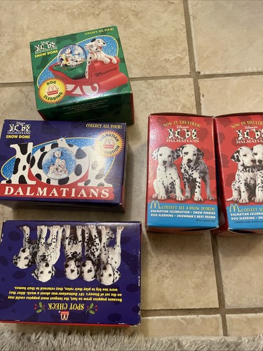 McDonalds 101 Dalmatians Snow Globe Dome 1996 Mixed Lot Of 5 - Picture 7 of 7