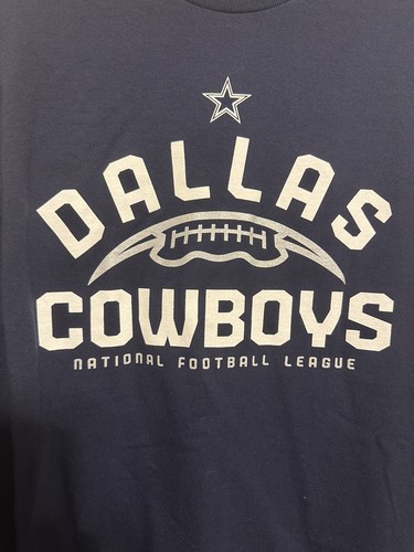 Dallas Cowboys Authentic Mens Pullover Sweatshirt Blue White Long Sleeve Crew M - Picture 3 of 4
