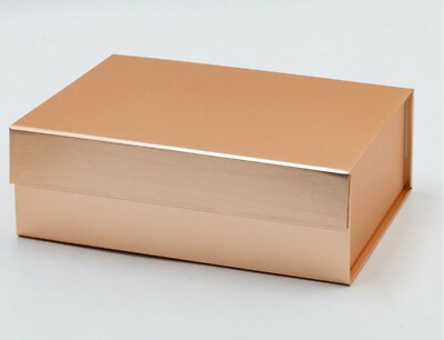 Magnetic Gift Box Collapsible Magnetic Front Flap Closure Unbranded Pearl Gold