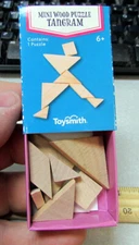 mini wood puzzle, Tangram puzzle, new in original box by Toysmith ages 6+