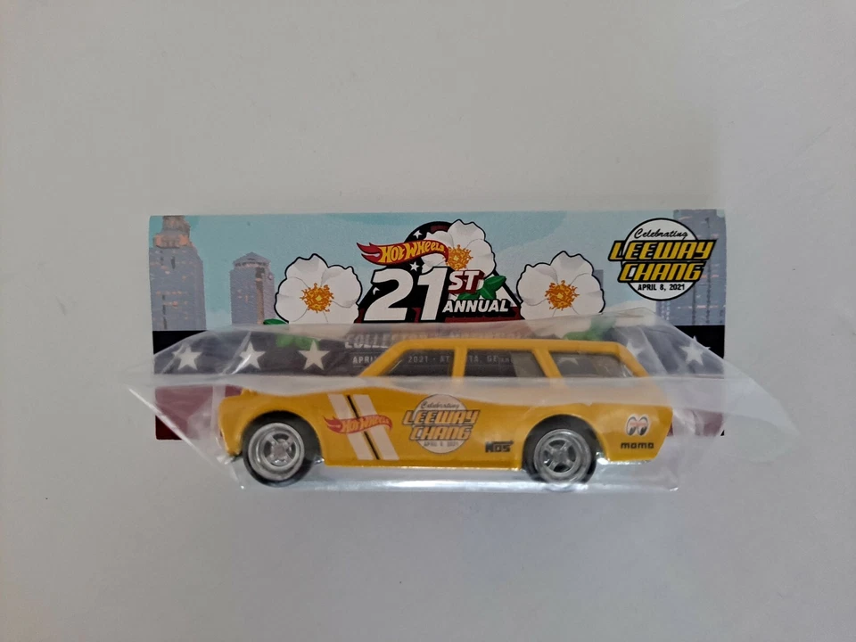 Hot Wheels 21st Annual Nationals Atlanta Leeway Chang Datsun Wagon 510 amarillo Foto 3 de 4