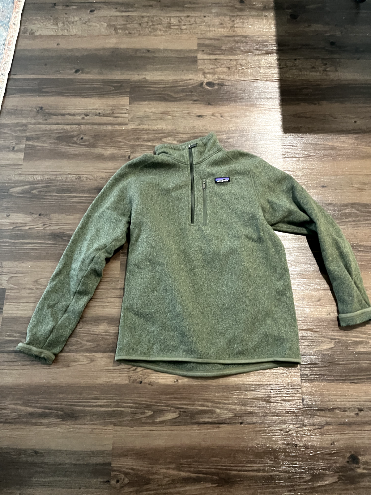 Patagonia Better Sweater Mens Medium Green Quarter Zip Fleece Pullover
