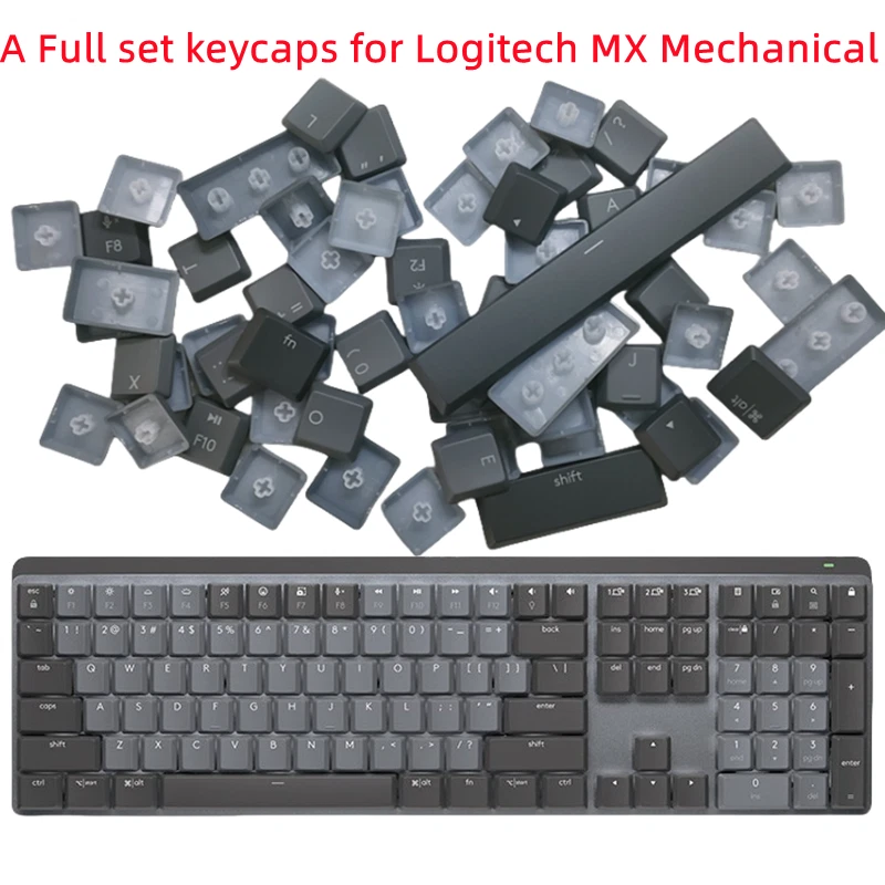 Einzelne Ersatz Tastenkappe für Logitech MX Mechanische Tastatur Graphite Ash