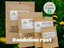 Organic Dandelion Root Taraxacum officinale 500mg vegetarian capsules, no