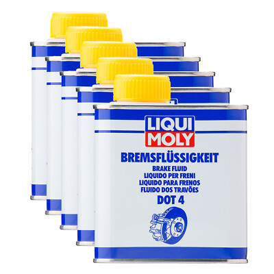 DOT4 5x 500 ml Bremsflüssigkeit LIQUI MOLY für Aprilia ATU Benelli Benzhou Beta