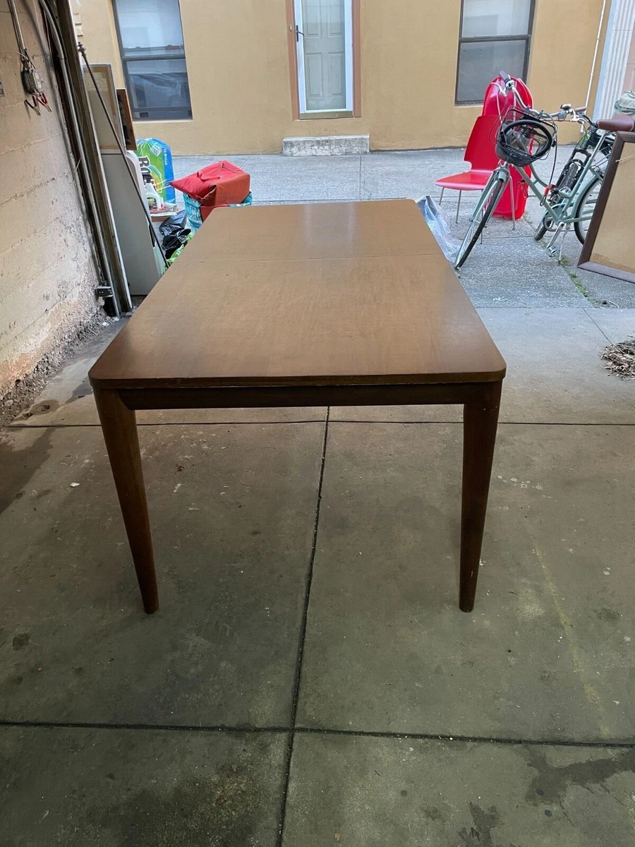 Crate and barrel mid century dining table deals