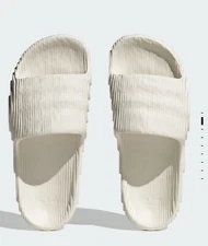 Sz M8 W9 Adidas Originals Adlette 22 Slides Off white Core Black Sandals