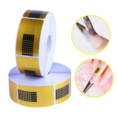 20~500 PCS Nail Art Extension Guide Nail Form Acrylic UV Gel Tips Sticker Tool