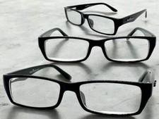 Mens Classy Sophisticated Contemporary Modern Clear Lens EYE GLASSES Black Frame