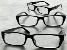 Mens Classy Sophisticated Contemporary Modern Clear Lens EYE GLASSES Black Frame