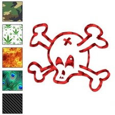 Cute Skull Crossbones, Vinyl Decal Sticker, 40 Patterns  3 Sizes, 1098