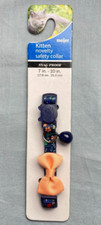 Meijer Kitten Novelty Safety Collar Blue Adjustable Bell Bow Floral Print NEW