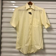 Vintage Sears Perma Prest Shirt Selvedge NOS mustard Dwight office halloween