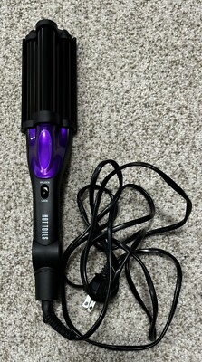 Hot Tools Pro Artist 3 Triple Barrel Beach Curls Curling Iron Purple Ceramic