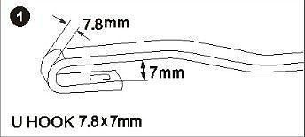 Front Pair Wiper Blades for Ford Telstar AS (EFI, Turbo) 01/86-09/87 18/18in - Picture 8 of 9