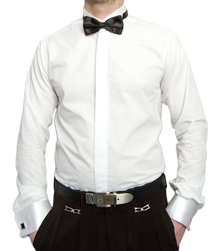 Matrimonio Camicia per Smoking Uomo Bianco + Papillon Colletto | eBay