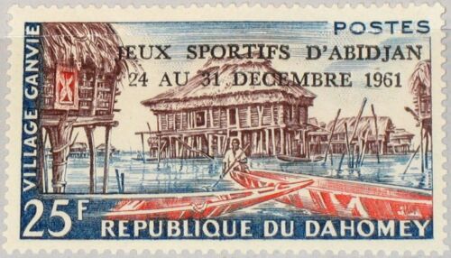 DAHOMEY 1961 190 152 Abidjan Sport Games ovp Pfahlbauten Village House MNH - Bild 1 von 1