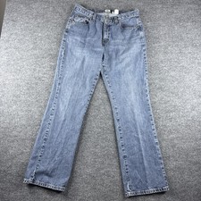 VINTAGE Calvin Klein Boot Cut Jeans Womens 10 Blue Stone Wash Distressed Y2K