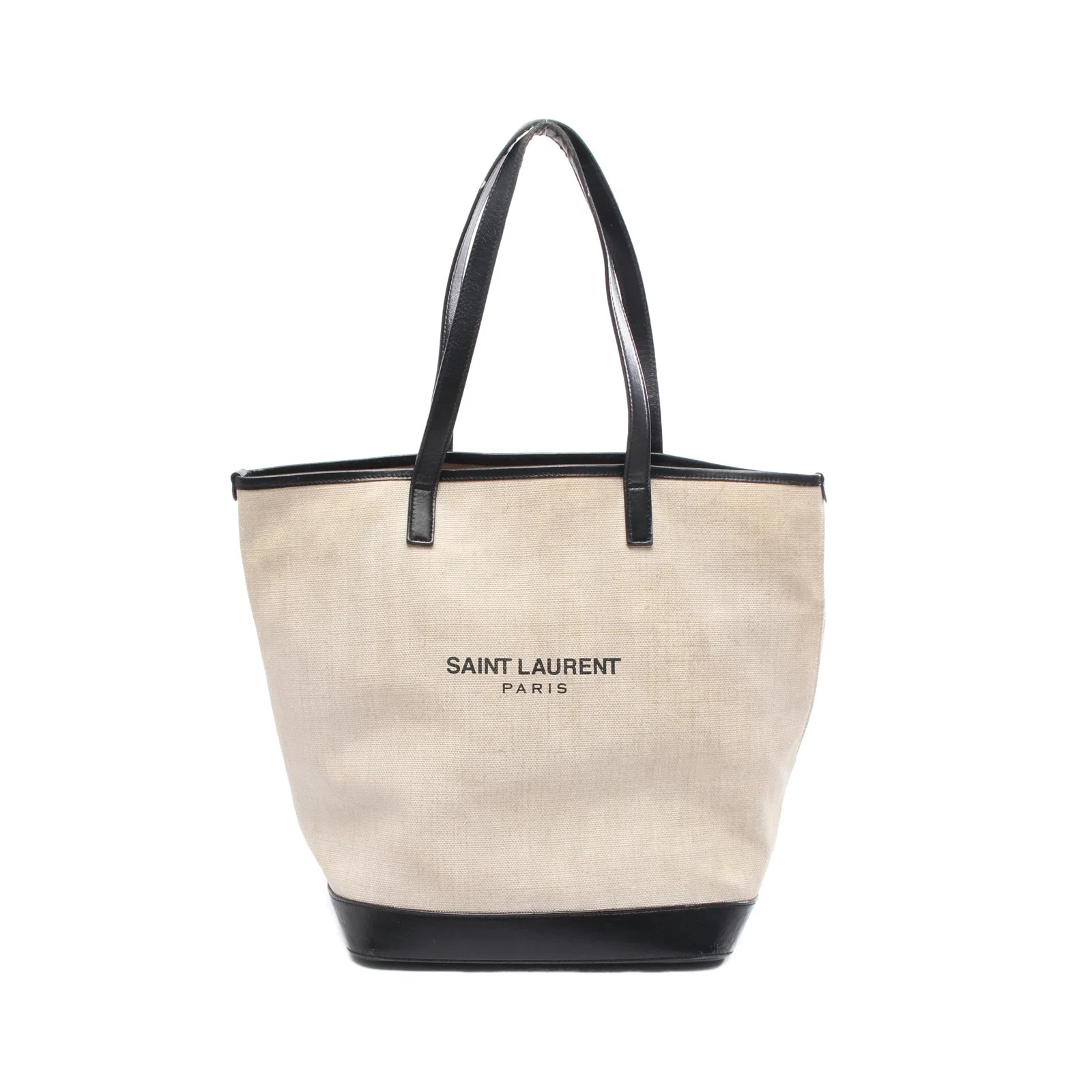 Saint Laurent — SAINT LAURENT PARIS Tote Bag Black Leather #RCB2133