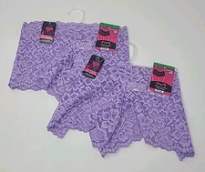 Maidenform Women's Lace Cheeky Boyshorts Panties Lilac Purple Size L/7 Lot Of 2