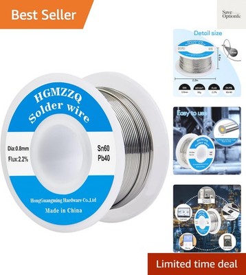 60/40 Tin Lead Solder Wire with Rosin core for Electrical Soldering 0.031 inc...