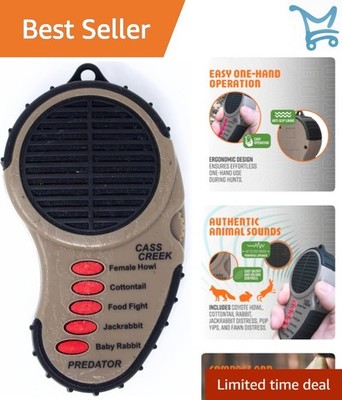 Electronic Hunting Call Compact Handheld Predator Call 5 Lifelike Sounds