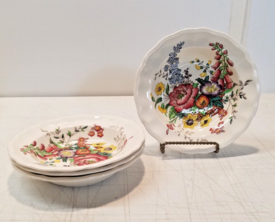 Spode Copeland Constable 7.5'' Cereal Bowls Set of 4 English China 3835