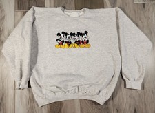 vintage Disney Mickey mouse embroidered sweatshirt sz Large disney catalog 90s