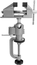 QWORK 3" Universal Tabletop Clamp Vice Tilts Rotate 360°, Portable Work Bench V