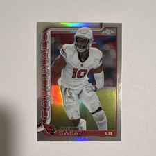 2025 Topps Chrome Refractor Josh Sweat #10 Arizona Cardinals Football Card