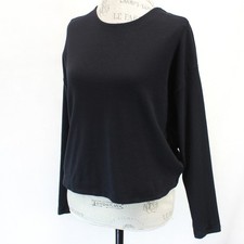 ATHLETA Black Long Sleeve Wrap Back Sweatshirt Top Medium