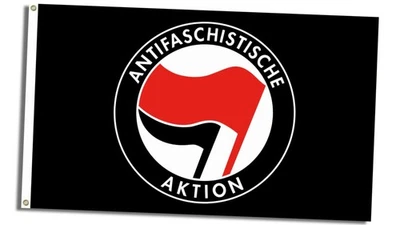 FLAGSHIPPER Antifa Flagge 150x90cm Antifaschistische Aktion Fahne Banner Demo Fanartikel NEU