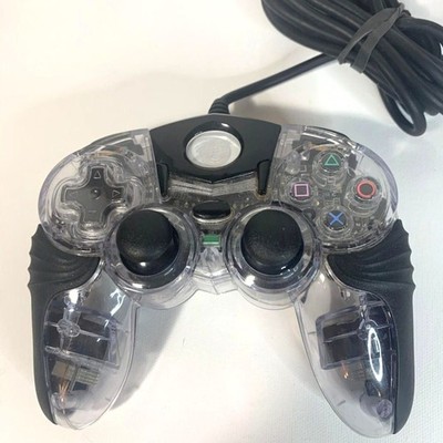 Official Sony PlayStation DualShock Controller Clear Transparent OEM Wired VG