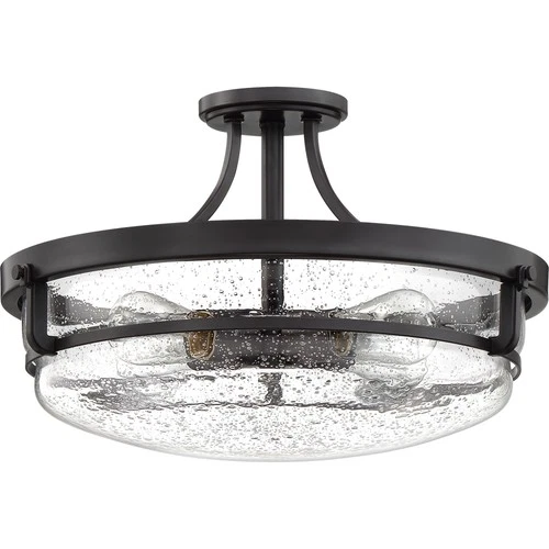 Quoizel QF3419 Bronze Outpost 4-Light 19"W Semi-Flush Ceiling Fixture - Picture 2 of 4