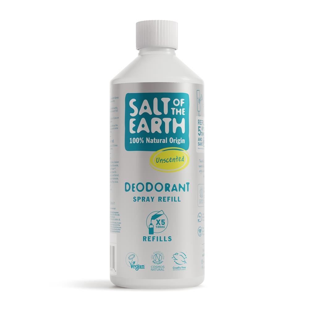 Salt Of The Earth - Natural Deodorant Spray Refill - Certified Natural, Vegan, Long Lasting Protection, Leaping Bunny Approved, Made In The Uk - 500Ml (Uncented, 500Ml) - Image 6