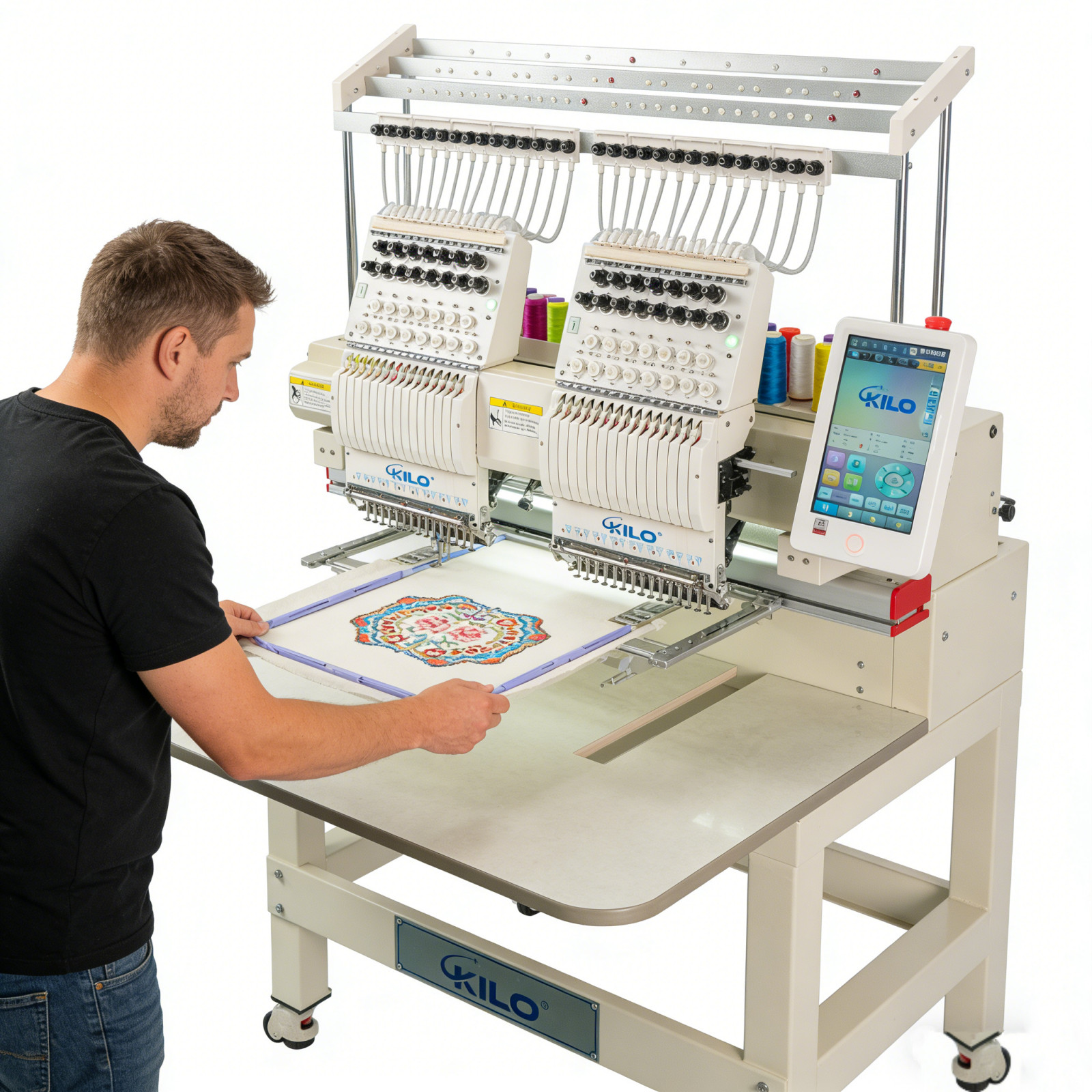 CH-1502 Commercial Embroidery Machine 2 Heads Industrial Embroidery Machine US