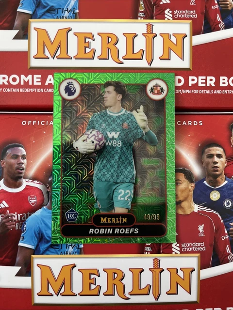 Topps Merlin Chrome Premier League 2026 49/99 RC Robin Roefs Sunderland