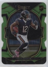 2022 Panini Select Concourse Neon Green Prizm Die-Cut 202/299 Velus Jones Jr wq8