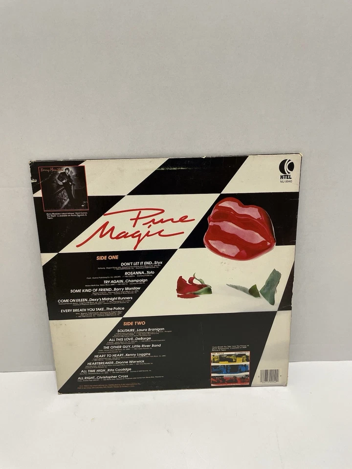 Pure Magic Todays Soft Sounds Vinyl LP - K-Tel - 1983 - Electronic Pop Rock - Image 2 of 4